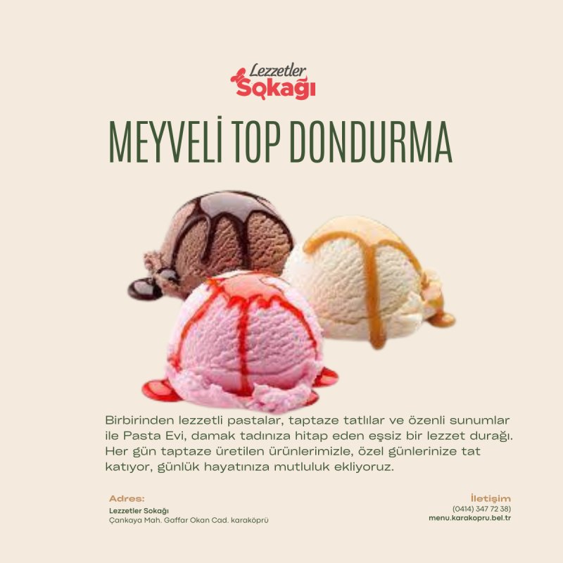 MEYVELİ TOP DONDURMA