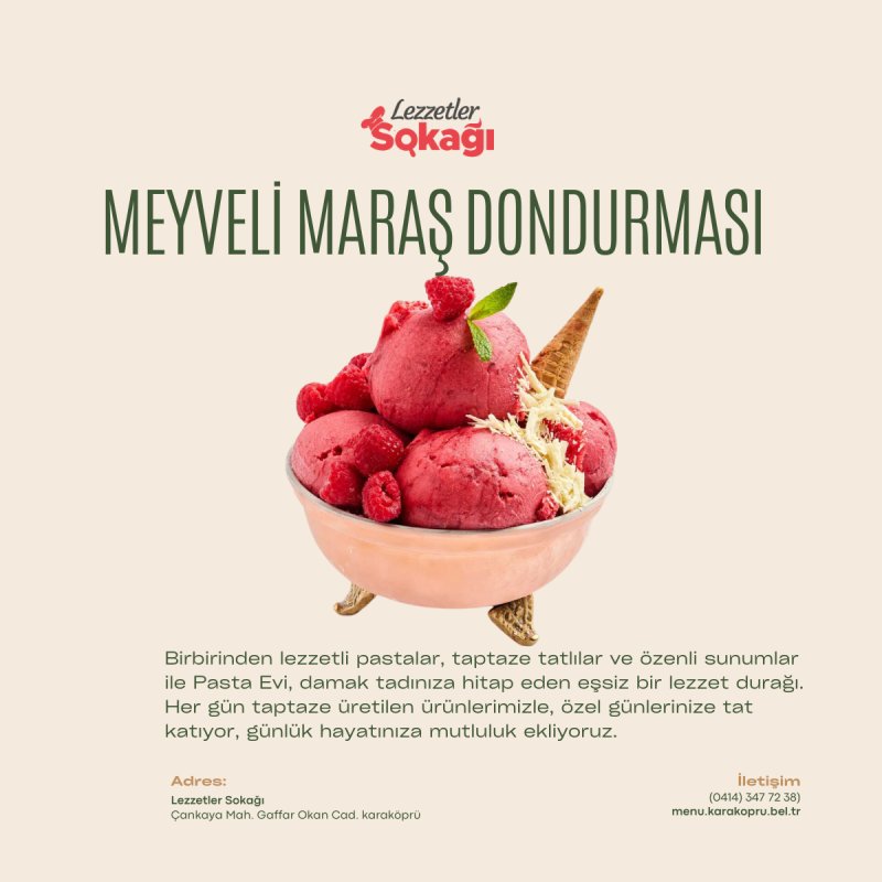 MEYVELİ MARAŞ DONDURMASI